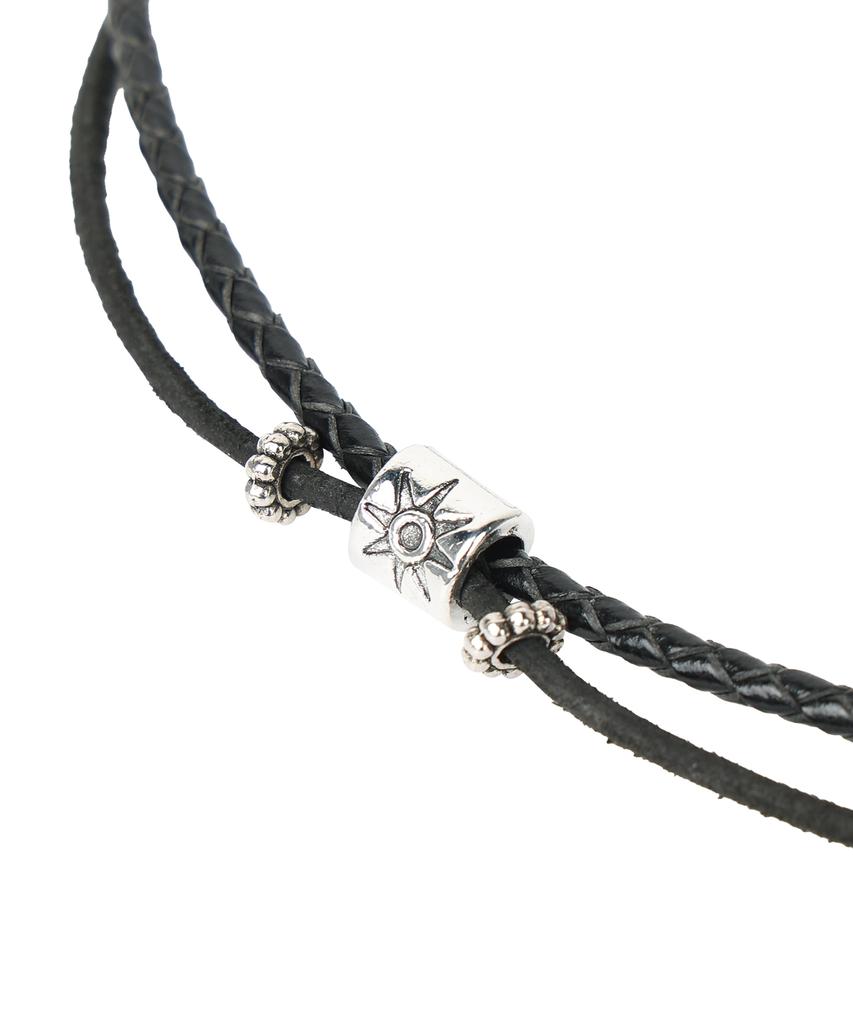 Noise [Handmade] Vintage Layered Leather Necklace - Black