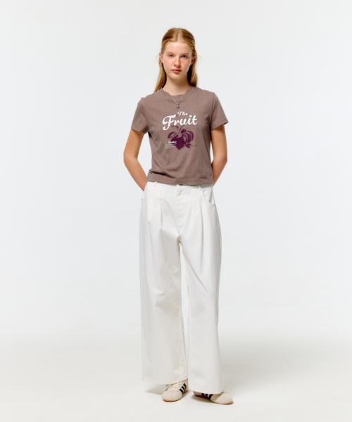 DEPOUND 90S Plum Slim T-Shirt [Brown]