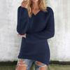 Women's Casual Fashion Long Sleeve Button-Down Pullover Top