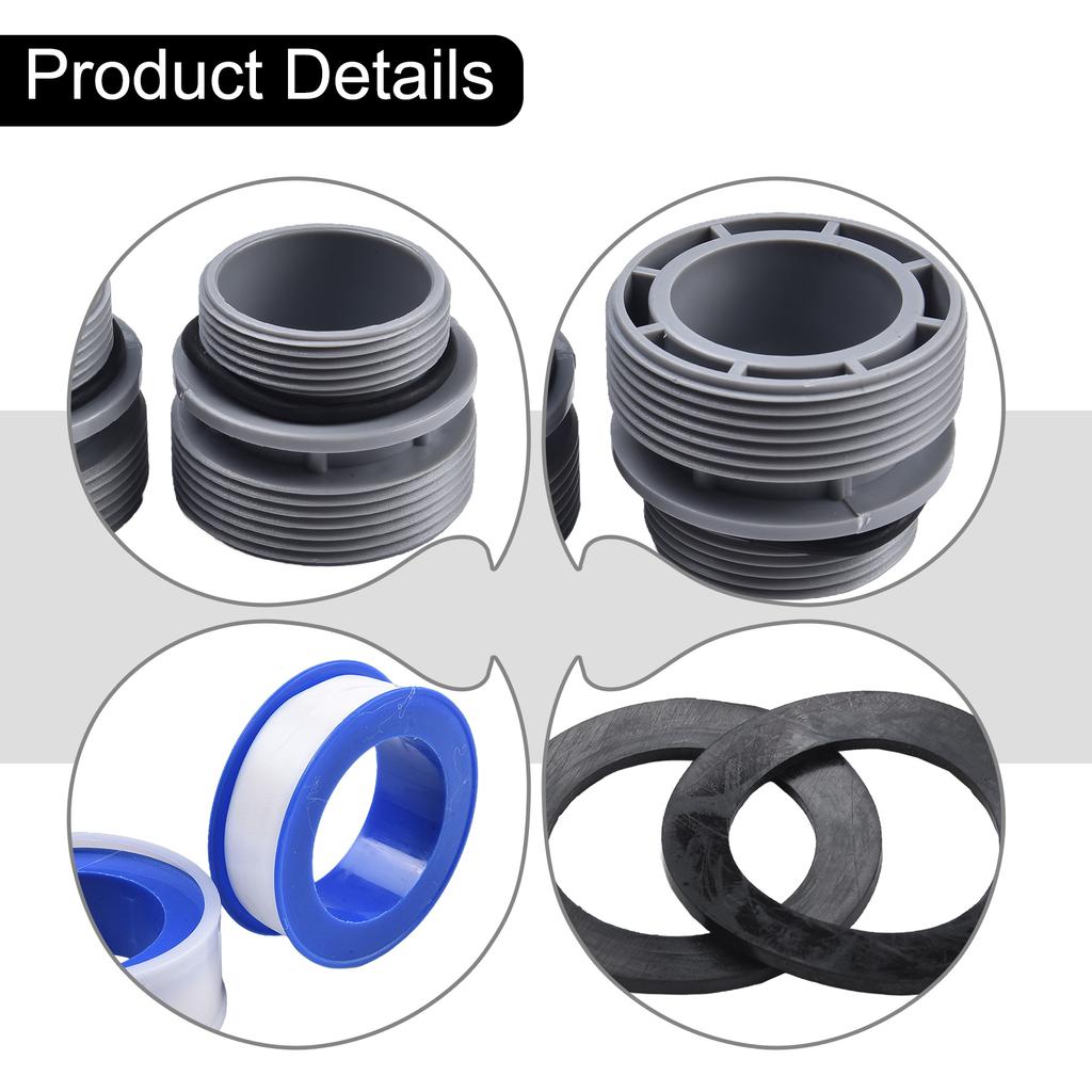 Hose To Inlet Outlet Adapter Conversion Kit for Intex Pools Connect 40mm Hose To 1 1/2 Inch Filter Convenient Solution