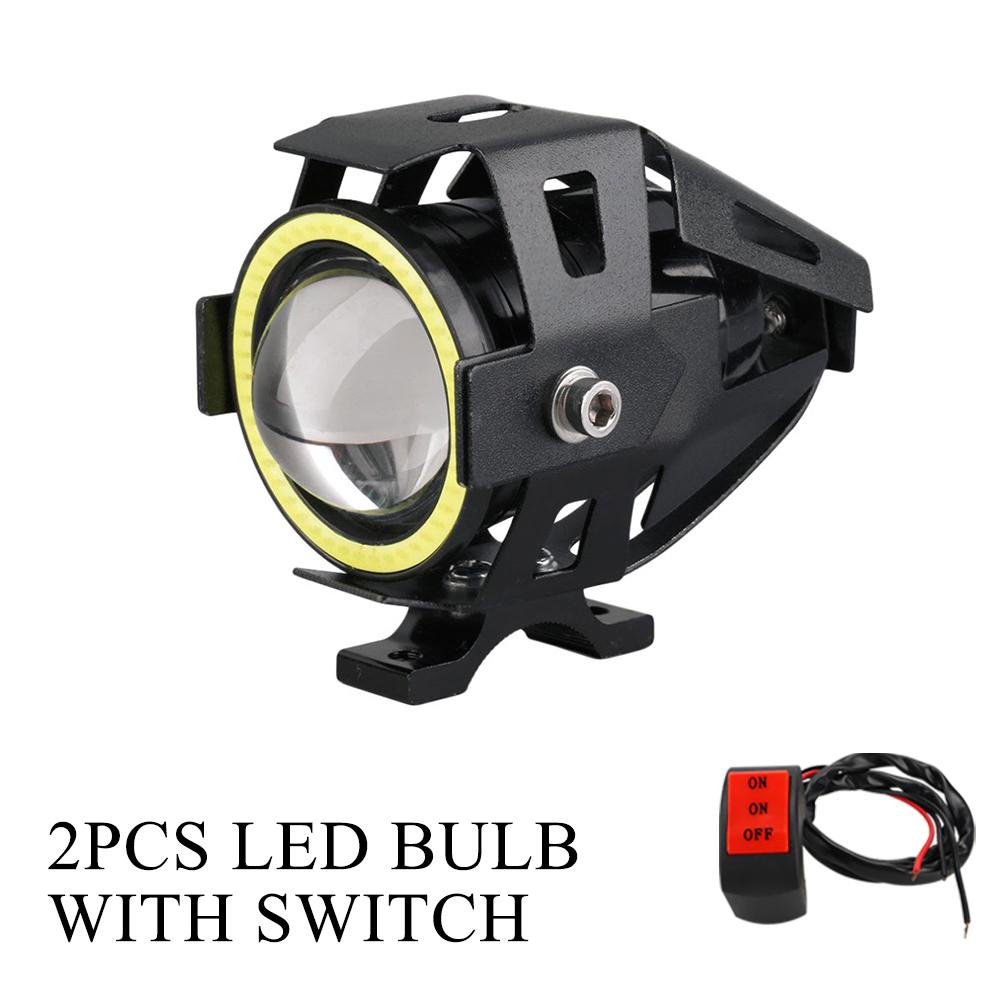2pcs U7 motorcycle LED Spotlight Mini Headlight Car mini headlamp Fog lamp Work light Pickup truck scooter Additional headlights