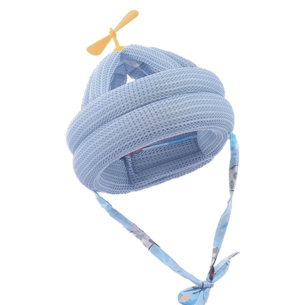 

Breathable Material Infant Head Protection Adjustable Design Anti-collision Cap Toddler Care синий