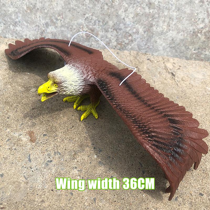 1Pc 38/27/22CM Outdoor Hanging Eagle Statue Realistic Eagle Ornament Deterrent Flying Bird Eagle Decoy Garden Scarecrow