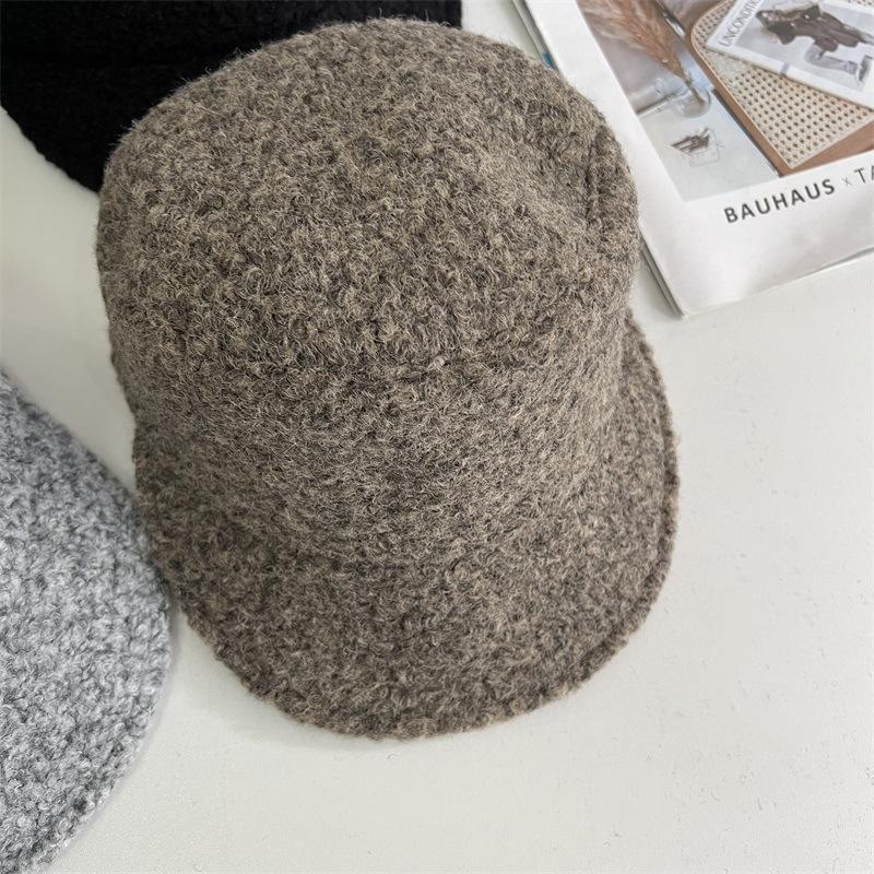 Retro Britischer Wollhut Herbst und Winter Damen vielseitige Flat-Top-Mütze Temperament Street Reithut Tide