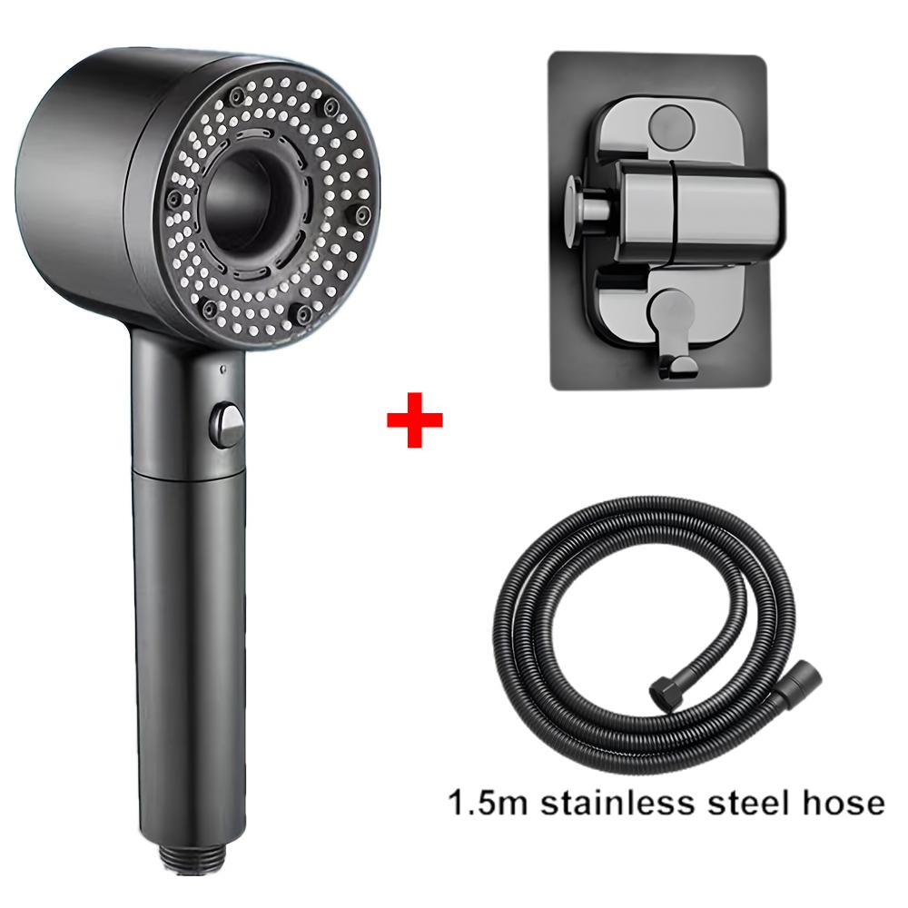 5 Modes One Key Stop Water-saving Shower Head Handheld Large Flow High-pressure Shower Nozzle with Filter Bathroom Showerhead