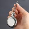 Mini 1Oz Stainless Steel Hip Flask Pocket Key Chain Lightweight Durable Steel Flagon