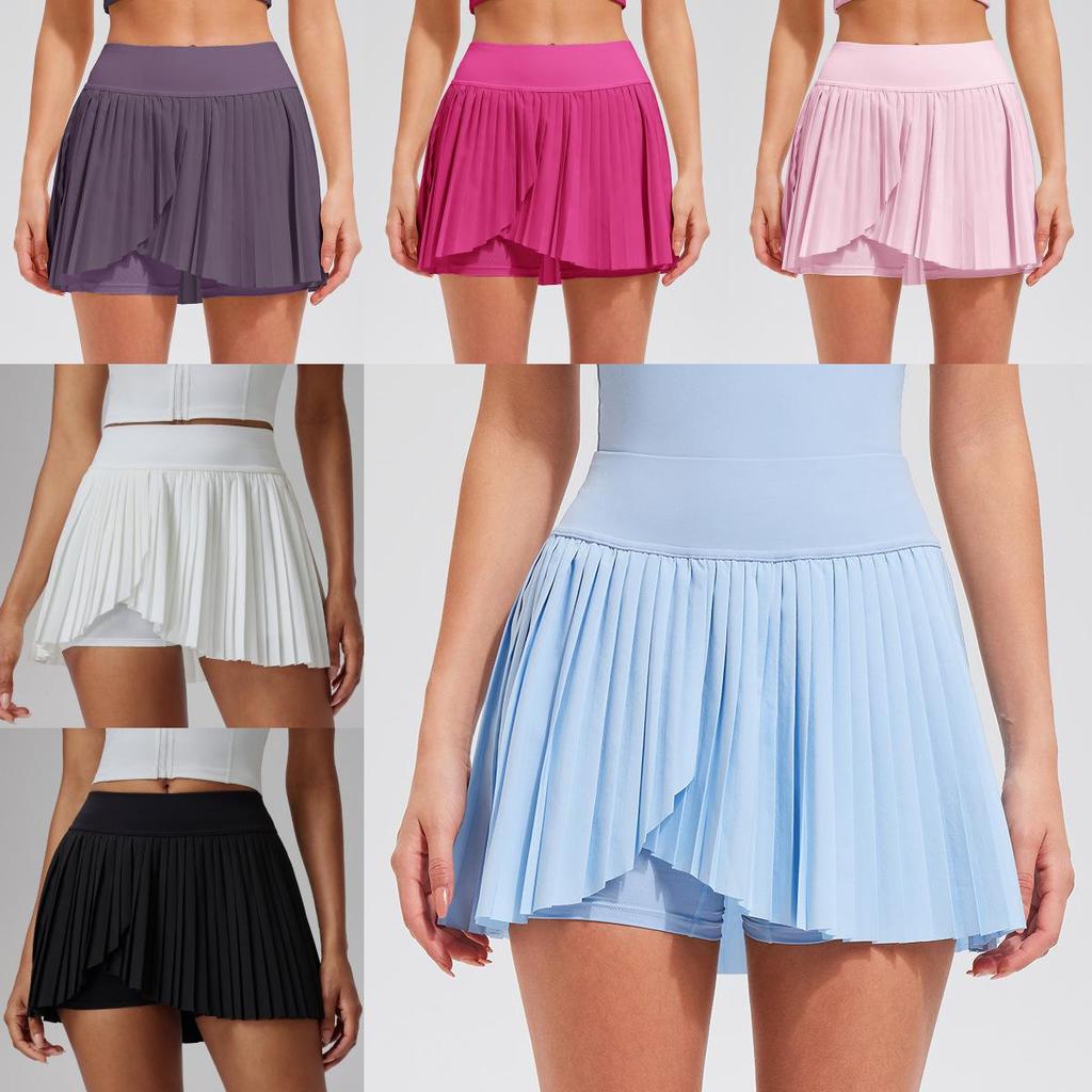 Sportlicher Tennisrock für Damen aus Polyesterstoff für Sommersport und Fitness