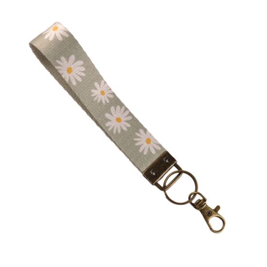 Nyckelring Hänge Rutigt Tryck Faux Läder Handledsrem Nyckelring Armband med Snabbfäste Fjäderring Kvinnor Nyckelhållare