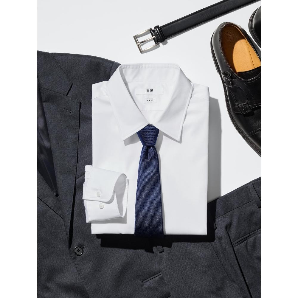 Uniqlo Japan Fine Cloth Slim Shirt Regular Collar No Pocket