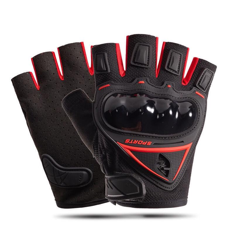Men's Half-Finger Hard Shell Riding Gloves