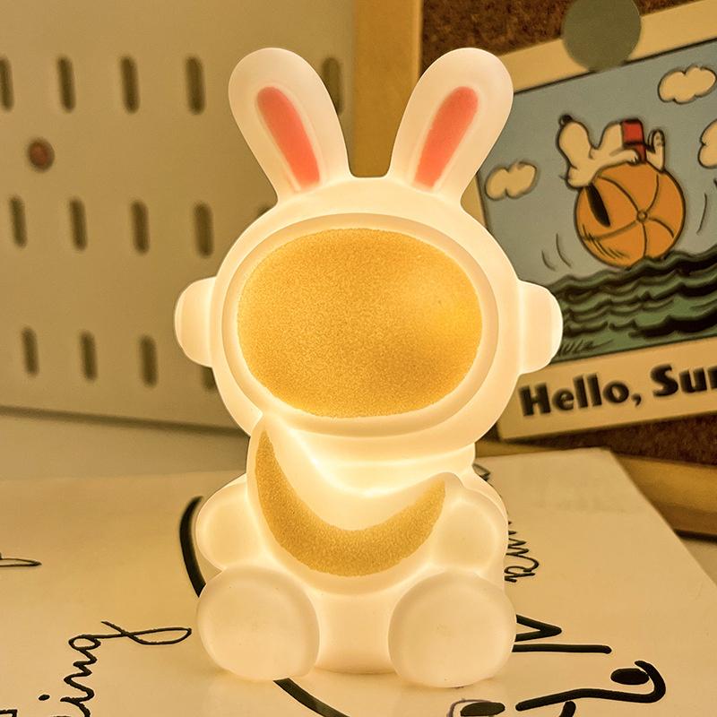 Creative Gift Astronaut Nightlight Cute Cartoon Rabbit Bedside Table Decoration