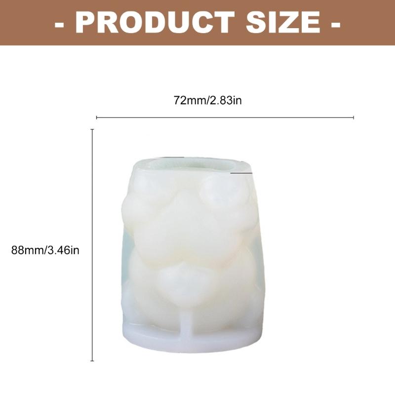 Detailed Balloon Bear Silicone Mould with Carving for Candle and Soap Making Enhances Artistic Value