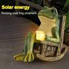 Solar Frog Light Outdoor Waterproof Resin Decorative Garden Lamp for Yard Courtyard Park Pathway Landscape Lighting Decor