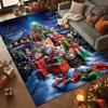Christmas Kittens Carpet Night Sky Starry Tree Pattern Area Rug Large Festive Floor Mat Living Room Holiday Home Decor