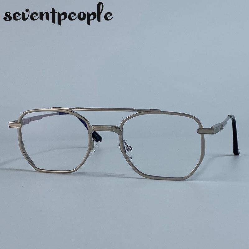 Steampunk Square Vintage Sunglasses Men Luxury Brand Trendy Metal Double Beam Sun Glasses Classic Driving Shades For Male