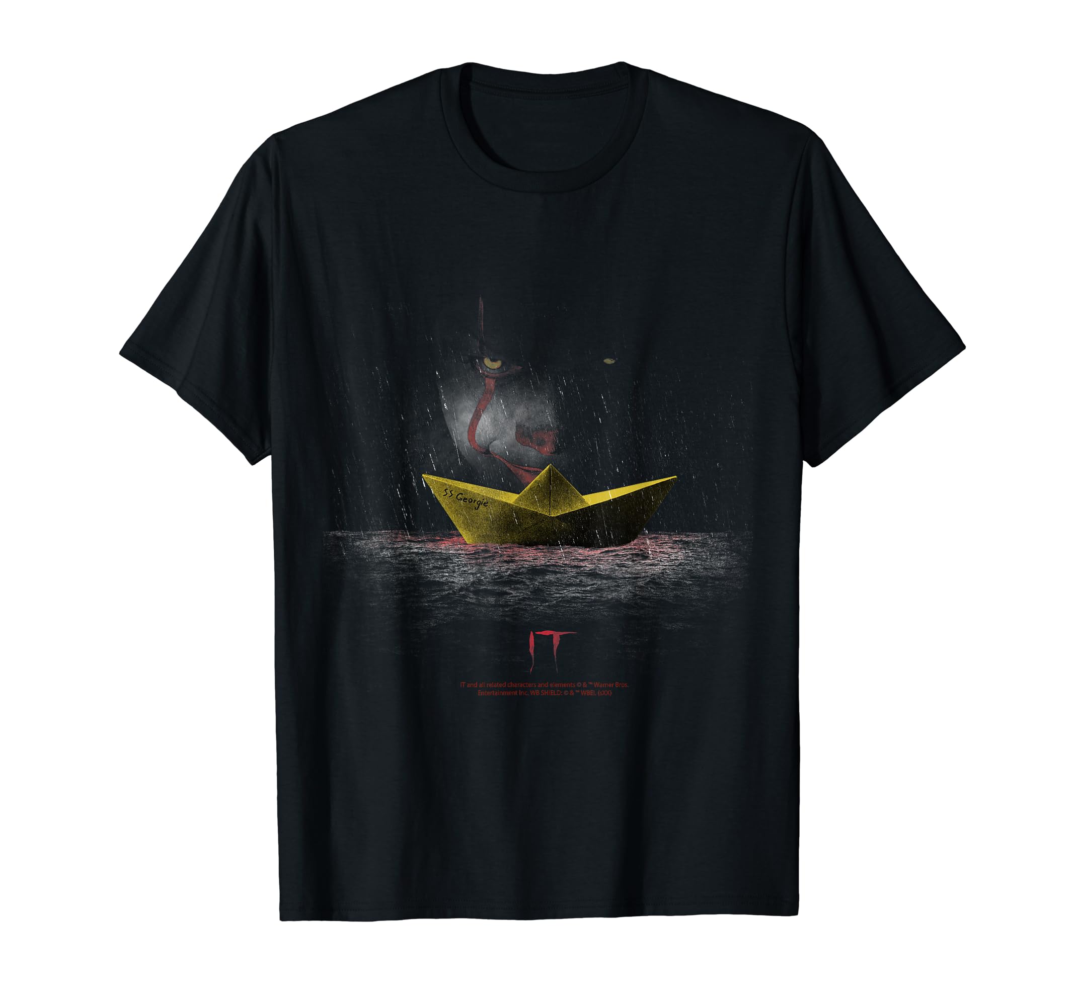 IT Movie 2025 Pennywise Mysterious Paper Boat T-Shirt