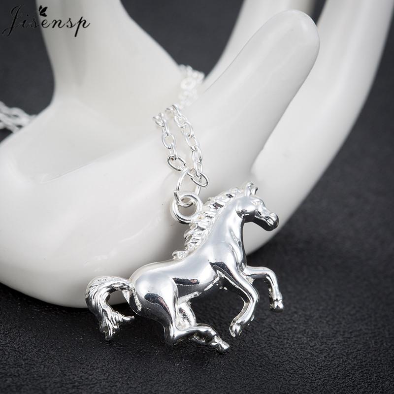 Lucky Running Horse Pendant Necklace Women Jewelry Cute Animal Horseshoe Horse Necklaces Mother's Day Accessories