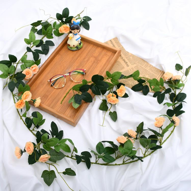 Artificial Silk Rose Vine for Ceiling or Pipe Decoration