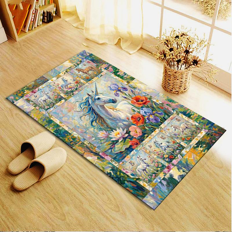 2025 New Unicorn Animal Carpet Rug for Living Room Bedroom Home Sofa Decoration,Kids Play Non-slip Floor Mat138