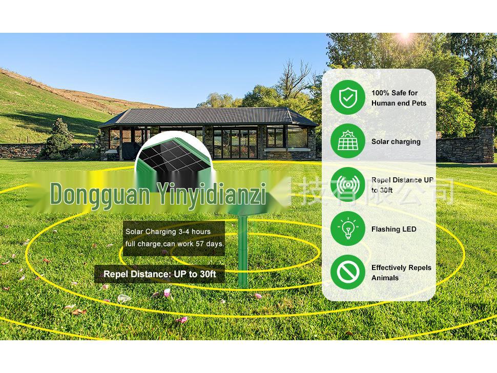 New Enhanced Multi-Animal Solar Pest Repeller for Mice, Snakes, Birds, Dogs, and Insects