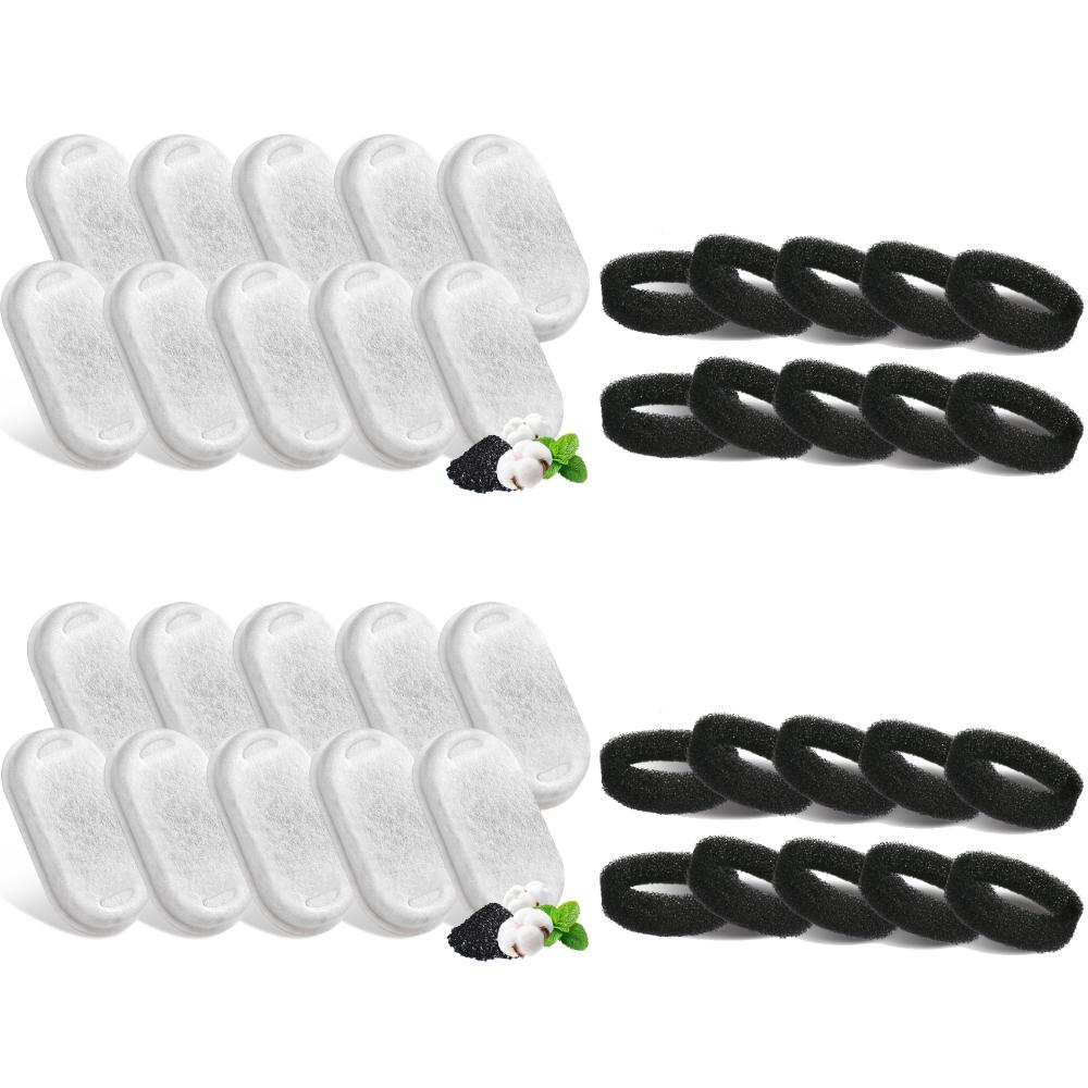 Filtry Zamienne Element Filtru do Fontanny Wodnej dla Kota ze Stali Nierdzewnej Filtry z Gąbki z Węglem Aktywowanym