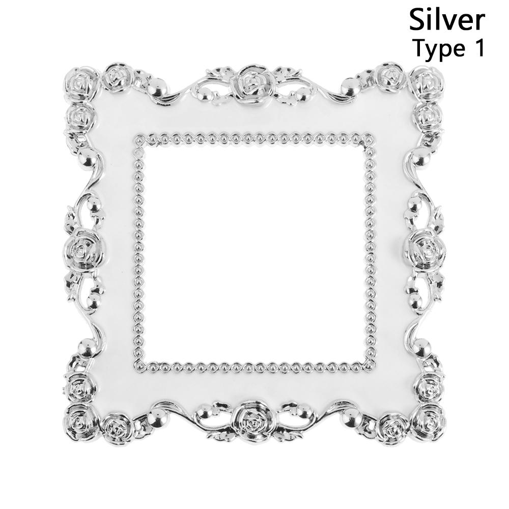 1Pc Elegant Rose Gold Silver Edge Light Switch Cover Resin Single Double Surround Socket Frame Wall Sticker Offi Home Decor
