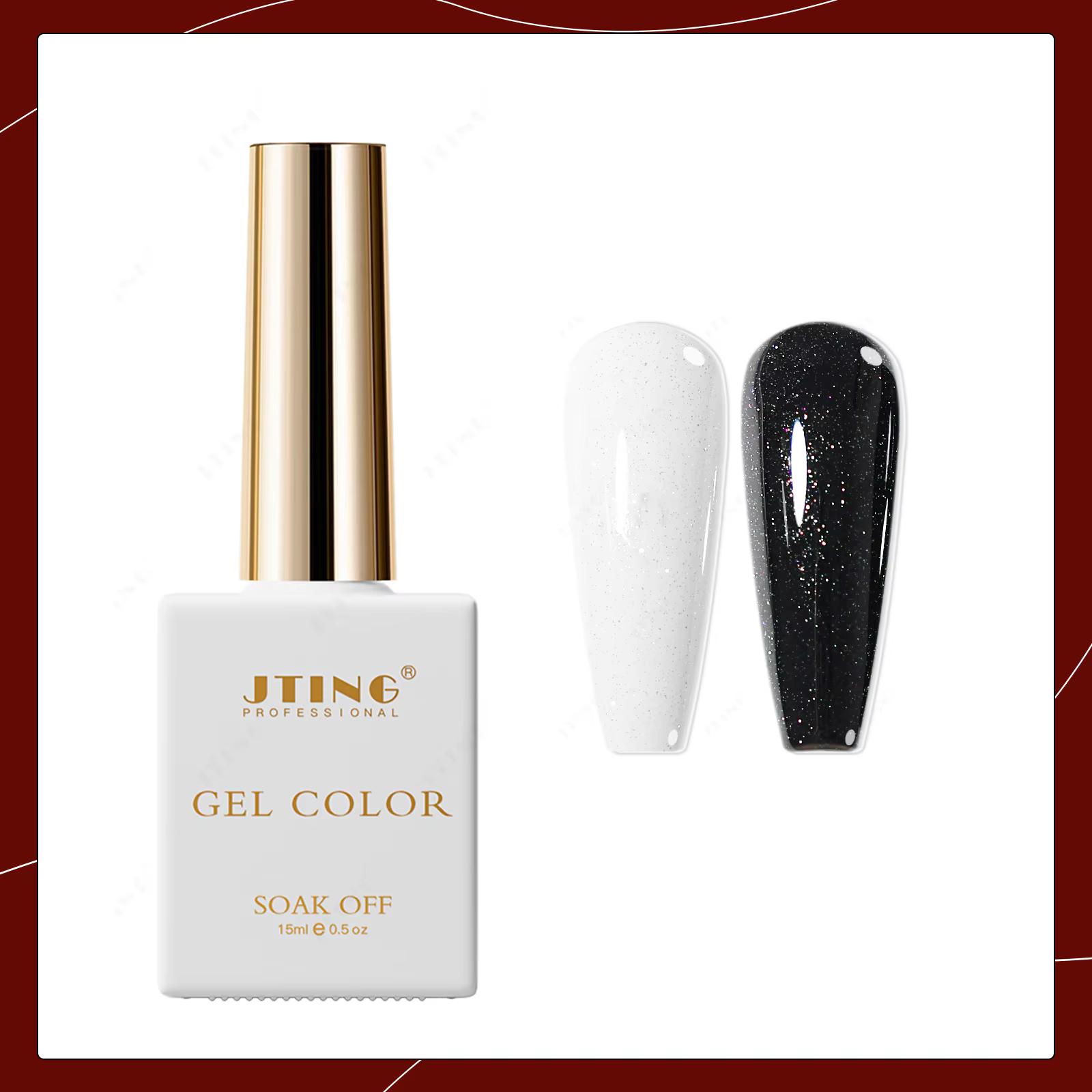 JTING Newest Design Shimmer Top Coat Gel Polish Long Lasting Glitter Shimmer Top Coat for Nail Art ODM/OEM Free Private Custom