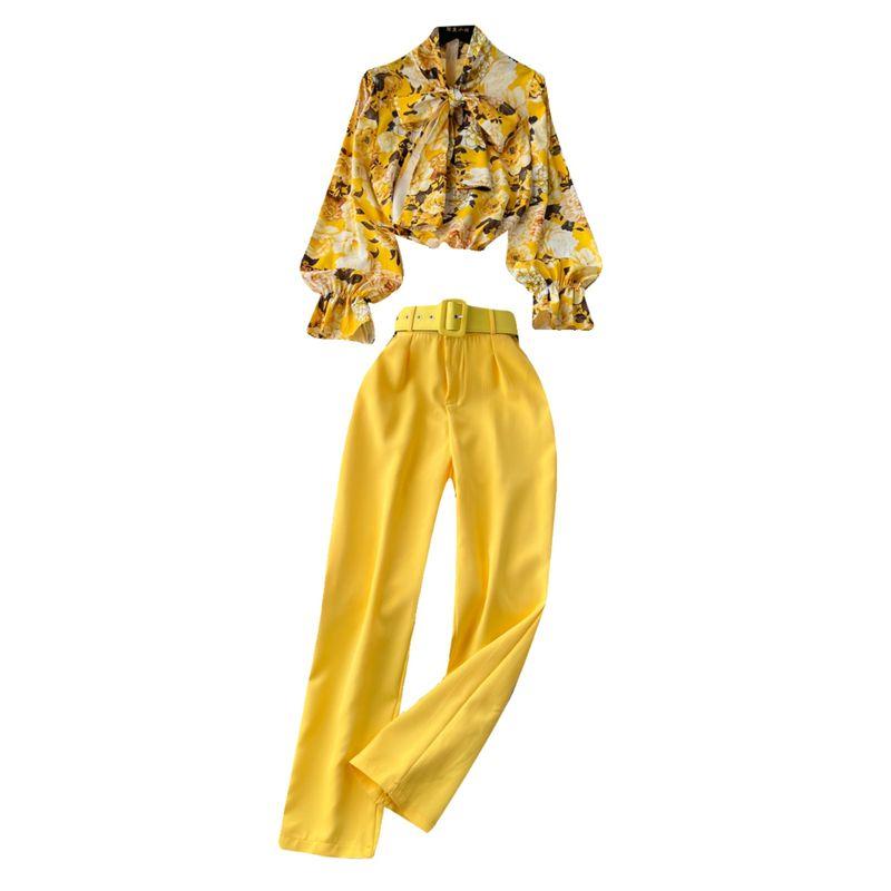 Niche Style Fashionable Spring Elegant All-Match Suit Pants Shirt