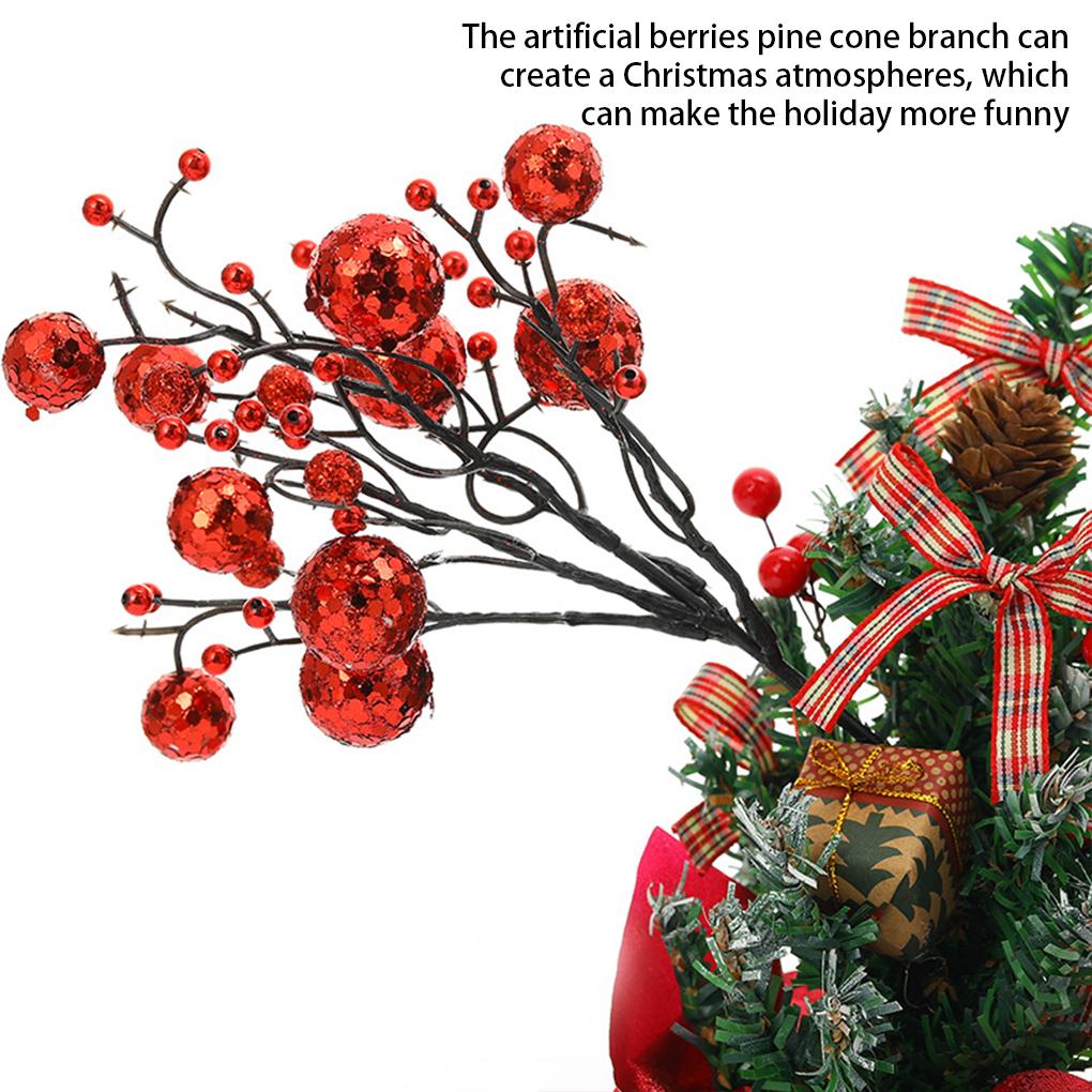 Weihnachten Künstliche Beeren Kunststoff Blume Zweig Simulation Schlafzimmer Kamin Hochzeit Weihnachten Baum Dekoration Ornamente