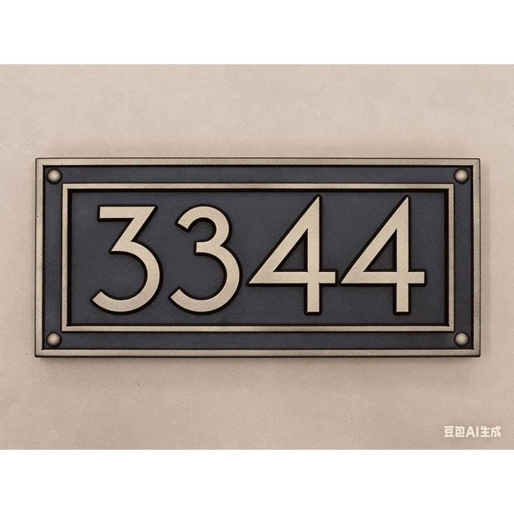 Retro Metal House Number Sign 20x30 cm for Door Wall Yard