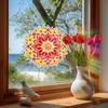 Dreidimensionale und farbenfrohe Mandala-Heimverschönerung und -dekoration Balkon Glastüren und Fenster Statische Fensteraufkleber