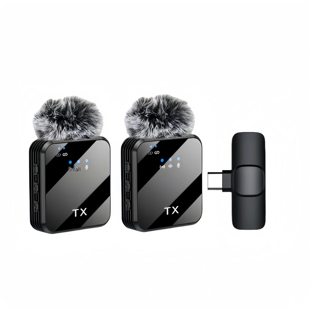 Wireless Lapel Microphone F12F13: Three-in-One Noise-Reducing Mic for Outdoor Live Broadcasts.