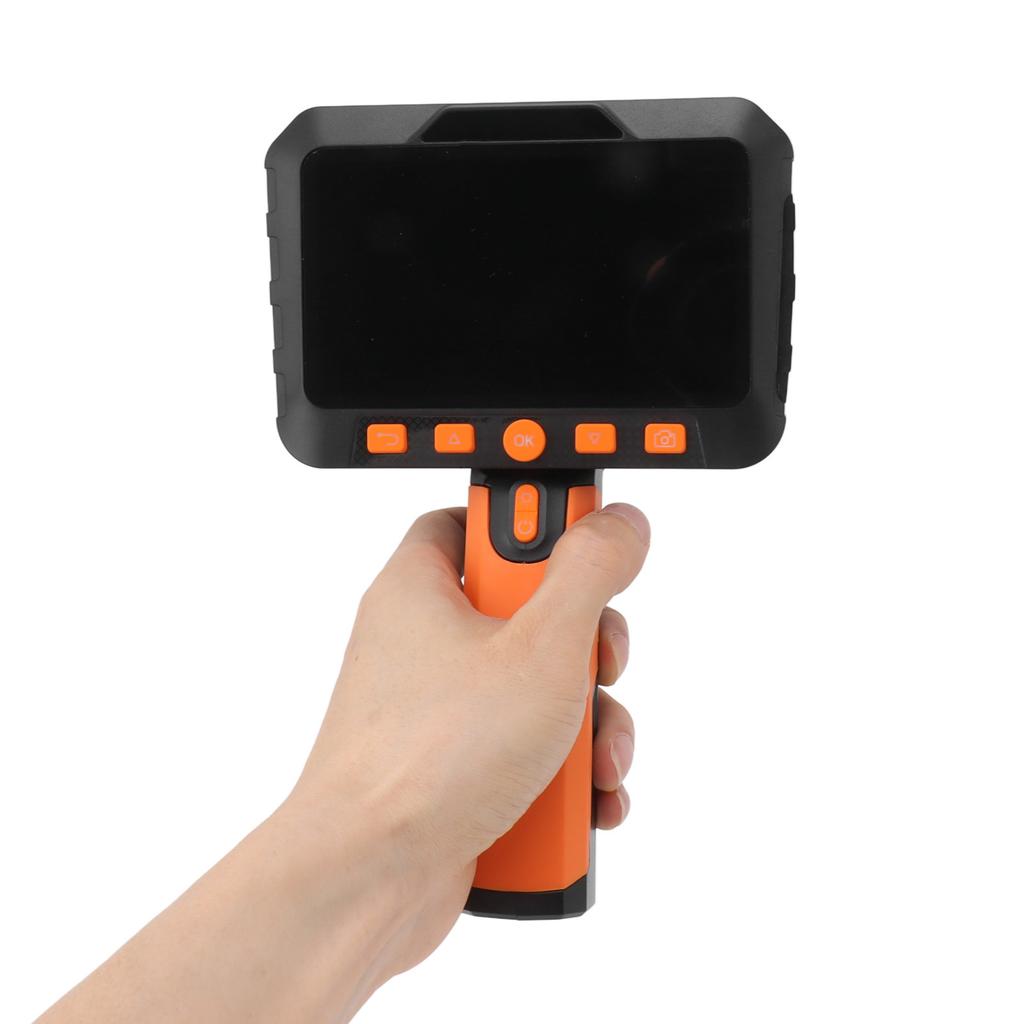 Endoscope Camera Dual Lens 5in IPS LCD Display 1080P Handheld Bending Borescope for Maintenance 5m   16.4ft