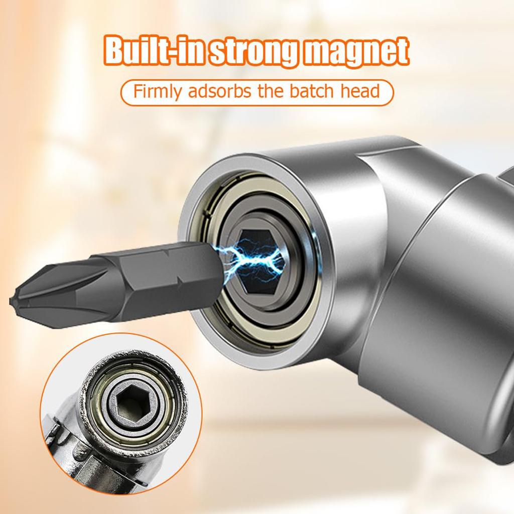 10 Right Angle Drill Adapter,Drill Driver Extension Bit Screwdriver Socket Adapter, Corner Tool Screw With Multi-function Bend Screwdriver Bit