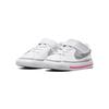 Nike Court Legacy TD White Pink Prime Light Smoke Grey Baby Sneakers Kumquat DA5382-111