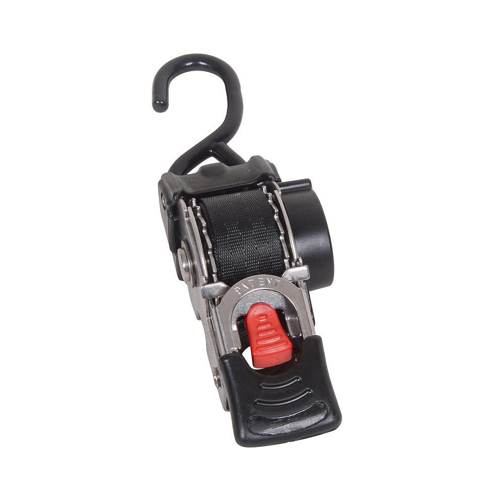 MOTO4U Bolt on Retractable Ratchet Straps Coated S Hook Stainless Steel Auto Retract Ratchet Straps Self Ratcheting Strap 1PC