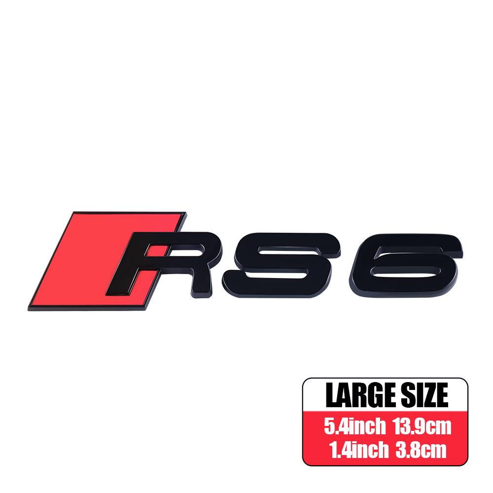 3D ABS RS3 RS4 RS5 RS6 RS7 RS8 Emblem Car Body Rear Trunk Decoration Stickers Accessories For  kcpn5 A4 A6 C7 8V B6 B7 Q7 B8 A3 8P
