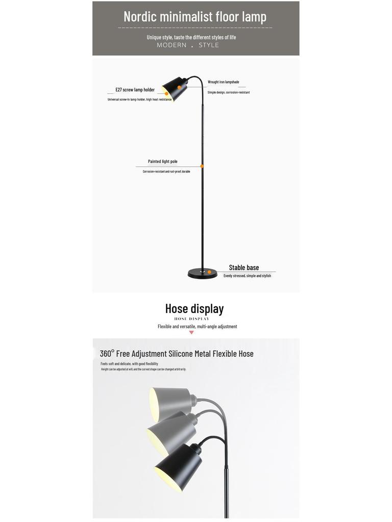 Moderne minimalistische LED-Stehlampe mit Fernbedienung für Wohnzimmer & Schlafzimmer