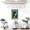 Metal Wall Art Retro Black Cat Tito Poster for Bar Home Decor