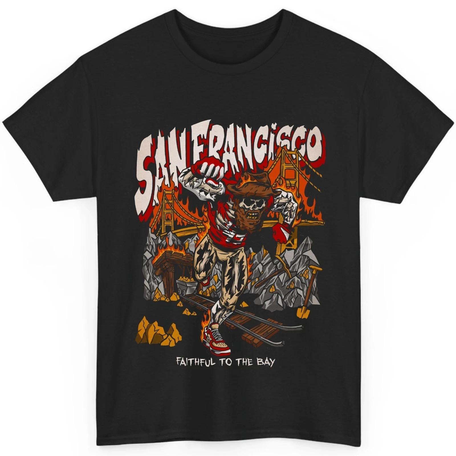 SF 49ers Faithfull Vintage Style Skeleton Warren Lotas Style T-shirt XXXL