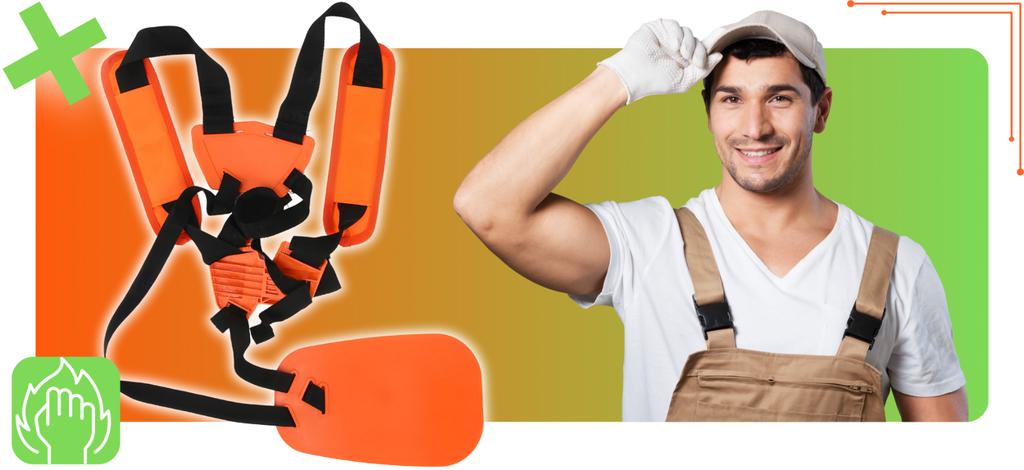 Strap Harness for Petrol Brushcutter Trimmer Adjustable Comfortable