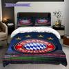 Biancheria da letto con stemma FC Bayern Monaco (1 * copripiumino + 2 * federa, senza nucleo) Set biancheria da letto 2D Piatto Regalo di Natale Compleanno Morbido e Confortevole