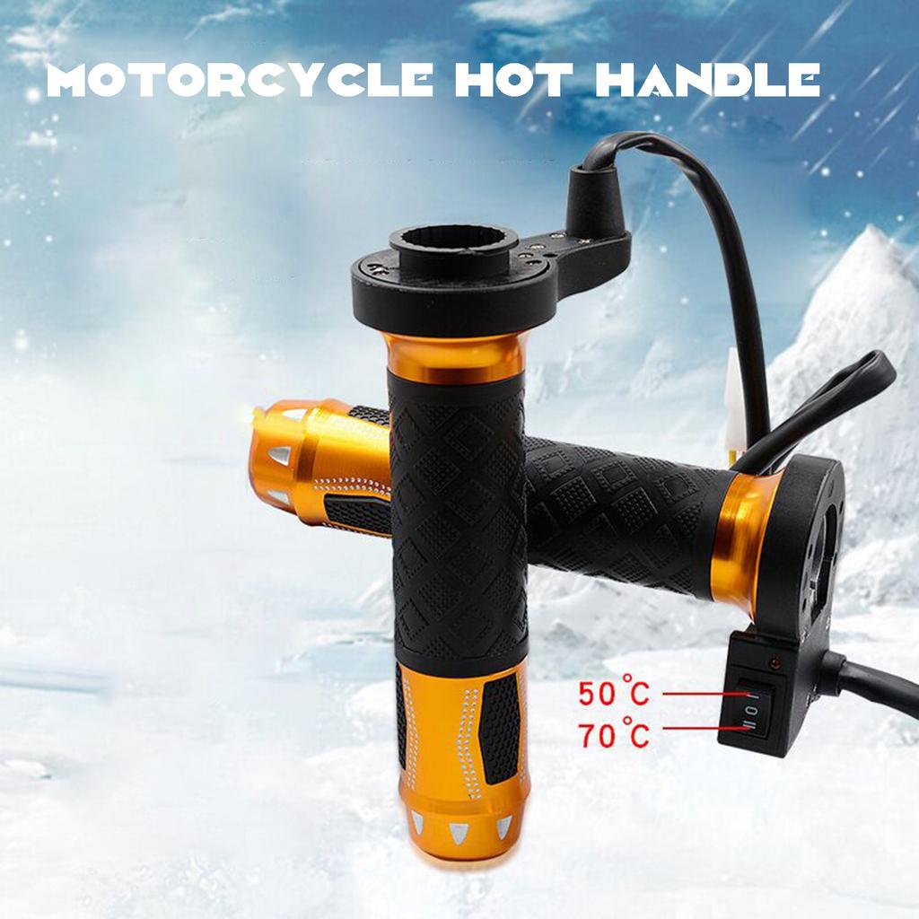 Motorcycle Electric Hot Hand Grips Long Service Life and Compact Suitable for Outdoor Winter Cycling