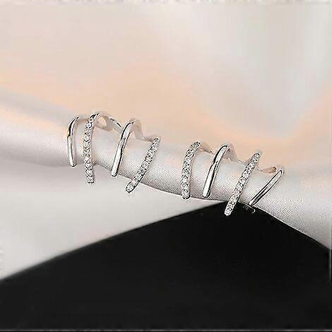 Orecchini a Quattro Griffi per Donne Ragazze, Minimalisti Orecchini a Bottone a Forma di 4 Griffi in Argento Sterling 925, (Argento)