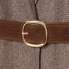 Womens Casual Long Sleeve Blazer With Belt Twill Suit Jacket Loose Fit Commute Style