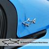 3D Metal Car Styling Sticker Hollow Shark Emblem Badge Decals Automobiles Motorcycle Car Label Scratch Sticker Universal