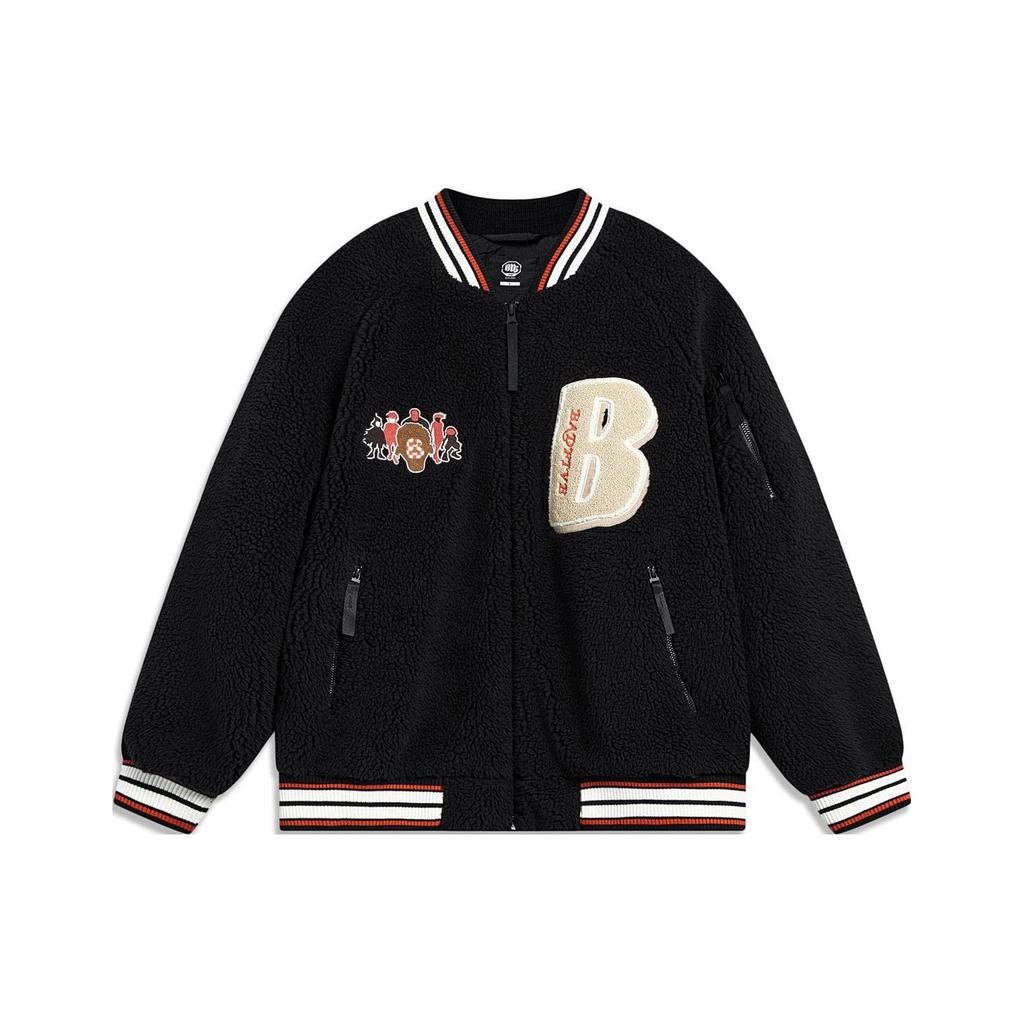 Li Ning BADFIVE Baseball Jacket Men's Black AFMT017-2