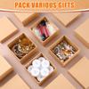 6pcs Square Paper Gift Boxes Small Treat Boxes with Lid Nesting DIY Cardboard Craft Empty Boxes Party Favor Box Gift Wrap Box