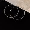 Silver Needle Diamond-set Geometric Circle Earrings Temperament Light Luxury High-end Earrings Personalized Design Cold Wind Earrings Wholesale