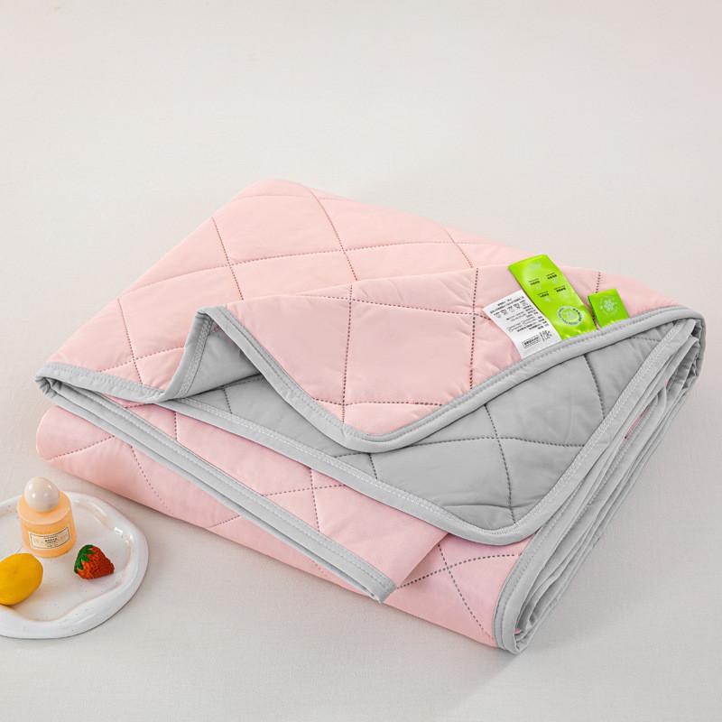 

Solid Summer Color Bedding Air Conditioner Quilt For Home Use Lightweight Gift Cherry Pink,100x150cm